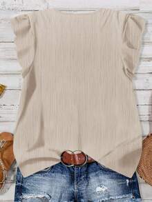 SHEIN LUNE Women's Casual Simple Shirt Suitable For Summer - Apricot - View 2