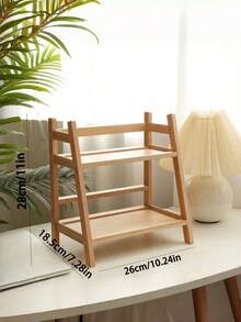 1 PC Large Capacity Vertical Multi Function Tabletop Storage Rack Cup Holder Display Shelf Home Decor Rustic Style Can Store Kitchen Items Cosmetics Potted Plants Desk Organizer For Home Office Living Room Dorm Bathroom Countertop Organizer - Multicolor - View 2