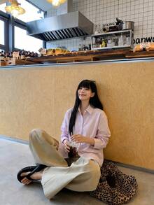 K-Vae 2026 New Arrival Unique Women's Striped Long Sleeve Shirt For Early Summer - Pink - View 5