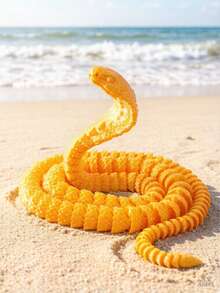 MINKOJA A  25cm 3D Printed Cobra Model Toy, Stress Toy, Sensory Toy, Squishy Toy, Kids Toy, Cute And Easy To Carry, A Great Gift For After Class, Christmas, Birthday And Holiday. - Multicolor - View 11