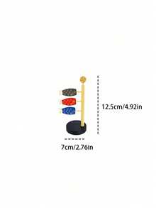 Madebyblanc 1Pc/2Pcs Japanese Style Wooden Mini Carp Streamer Ornament, Three-Color Fish Flag Desktop Small Ornament, Fish-Shaped Decorative Ornament For Cross-Border - multicolor - View 10