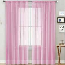 1Pc Solid Color Light-Weight Voile Curtain, Modern Minimalist Polyester Sheer Window Curtain For Bedroom, Living Room, Balcony Decoration - Multicolor - View 14