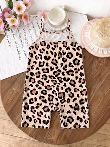 1pc Random, New Summer Soft Fabric Cute Sweet Pattern Print, Baby Girl Casual Comfortable Romper, Suitable For Spring/Summer, Relaxed And Cozy Days, Comfortable Atmosphere, Casual Wear, Fashion Girl, Girly Style - Multicolor - View 2