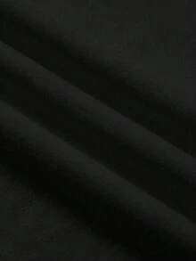 Slaydiva 95% bomull 2026 casual minimalistisk svart V-ringad kortärmad t-shirt lämplig för sommaren - Svart - Visa 5