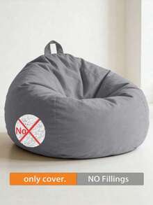 No-Fill Bean Bag Chair Cover, Featuring A Convenient Handle And Side Pocket, With 9 Color Options. Made From Soft And Durable Fabric, Securely Stitched For Long-Lasting Use. Suitable For Home Interior Furniture In Living Rooms And Bedrooms - Multicolor - View 22