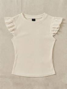 Soleia Set de 2 camisetas ajustadas de manga corta con cuello redondo y tejido acanalado - Multicolor - Ver 3