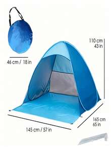 1PC Mesh Pop Up Portable Sun Shade Shelter Beach Tent Outdoor Camping Fishing Canopy Easy Setup Breathable Lightweight Compact For Outdoor Use Summer Vacation Travel Beach Essentials Camping Gear Fishing Accessories - Tent - View 3