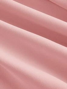 SHEIN MOD 大尺碼女款純色無袖優雅通勤洋裝（附腰帶）秋季 - 粉色 - 查看 7