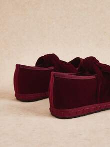 Rosivie Women's Bow Design Casual Versatile Fashion Flat Shoes For Christmas - fuchsia - View 7