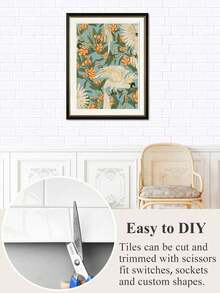 20 Pcs Waterproof Brick Textured 3D Wall Panels, DIY Tile Stickers, Removable Self-Adhesive Wall Tiles For Kitchen Bathroom Backsplash And Holiday Decor - View 7