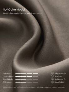 GLOWMODE SoftCalm Modal Own Your Flow Soft Silky-Smooth Breathable Waist Length Adjustable Drawstring Hem One-Shoulder Pullover Sweatshirt Daily Casual Wear - Khaki - View 5