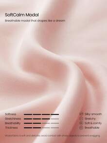 GLOWMODE 31" SoftSerene Modal Glow Easy Relaxed Fit Adjustable Drawstring Lounge Pants With Built-In Underwear Side Pockets Daily Casual Wear - Pink - View 6