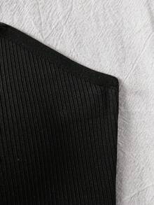 SHEIN Dozemod 童裝青少年女款簡約舒適加厚防滑抹胸內衣 3件組平口上衣 - 黃色 - 查看 3