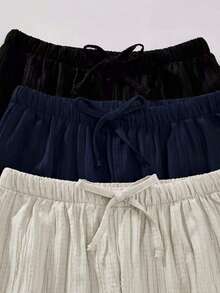 Teen Girl Drawstring Loose Casual Long Pants - Multicolor - View 5