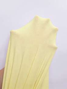 CourtClass CourtClass 女款网球运动户外短袖 Polo 领浅黄色运动连衣裙，带口袋 - Butter Yellow - 查看 8