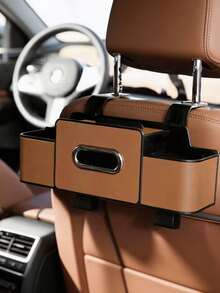 後座頂部收納盒、頭枕收納盒、儀表板扶手盒、座椅背紙巾盒，附紙巾盒與兩個杯架，緊湊型車內收納盒，極簡設計 - 彩色 - 查看 8