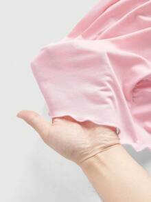 ROMWE Spring Summer Autumn Y2K Romantic Cute Sexy V-Neck Off-Shoulder Women's T-Shirt Top Tank Top Going Out Soft Pink - Pink - View 7