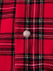 Tween Girls' 2 In 1 Plaid Dress, Long Sleeve, Collared, Bow Decor, Shirt Splicing, Fashion, Preppy Style, Autumn/Winter - Red - View 7