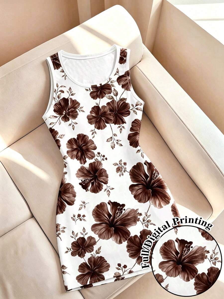 NostaNoir Women's Floral Print Sleeveless Mini Dress - Multicolor - View 1