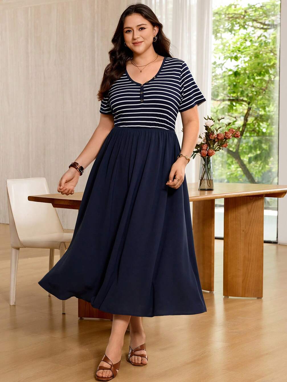casual navy summer dress of Today Summer Dress Plus Size Summer Dresses Plus Size Dress Navy Blue  Dress for Women Dresses for Teens Sun Dresses Online Shopping Overstock  Outlet Blue S at Amazon Women's Clothing store