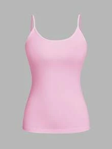 SHEIN EZwear 4件裝休閒簡約細肩帶貼身背心上衣女款，適合夏季 - 彩色 - 查看 3