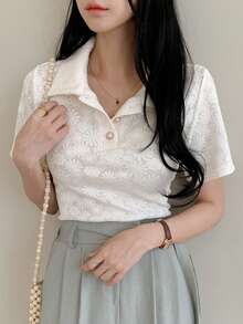 DAZY Women's Loose Casual T-Shirt, New Spring Style Suitable For Dates - White - View 3