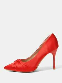 CUCCOO HITCHD Women's Fashion Red Pointed High Heels, Suitable For Banquets, Commuting, Dating, Christmas Parties And Other Occasions, Showing Elegance. Wedding Sho - Red - View 2