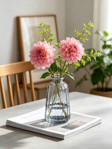 Creative Mini Hydroponic Glass Flower Vase For Green Plants And Fresh Flowers Table Decoration - Grey - View 11