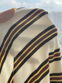 Firerie Kids Firerie Kids 青少年女孩童裝 寬鬆休閒簡約舒適復古學院風 針織羅紋圓領短袖T恤與長褲2件組，返校穿搭套裝 - 卡其色 - 查看 8
