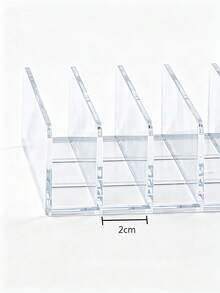 1pc Clear Acrylic Storage Box For 7-Grid Eye Shadow Palette, Can Be Used For Tools Storage, Dustproof. Suitable For Storing Powder, Eye Shadow, Blush & Other Cosmetics, With Drawer Separator Box, Desktop Makeup Display Box,Room,Home,Bedroom,Bathroom - Clear - View 5