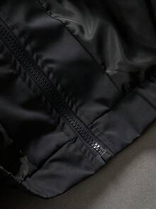 Manfinity EMRG Men's Printed Casual Long Sleeve Outdoor Windbreaker Jacket, Long Sleeve Racing Jacket - Black - View 7