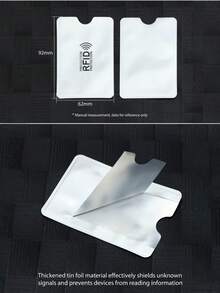 SHEIN 5/10PCS RFID Blocking Card Holder For Bank Cards, Anti-Scanning Aluminum Foil Card Sleeve, NFC Shielding Card Case, Vertical Pull-Out Design, Suitable For Bank Cards And ID Cards - Multicolor - View 11