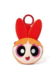 THE POWERPUFF GIRLS X SHEIN 1個可愛卡通零錢包，立體造型，可收納硬幣、卡片、鑰匙及其他用品，可掛在包包上 - 紅色 - 查看 5