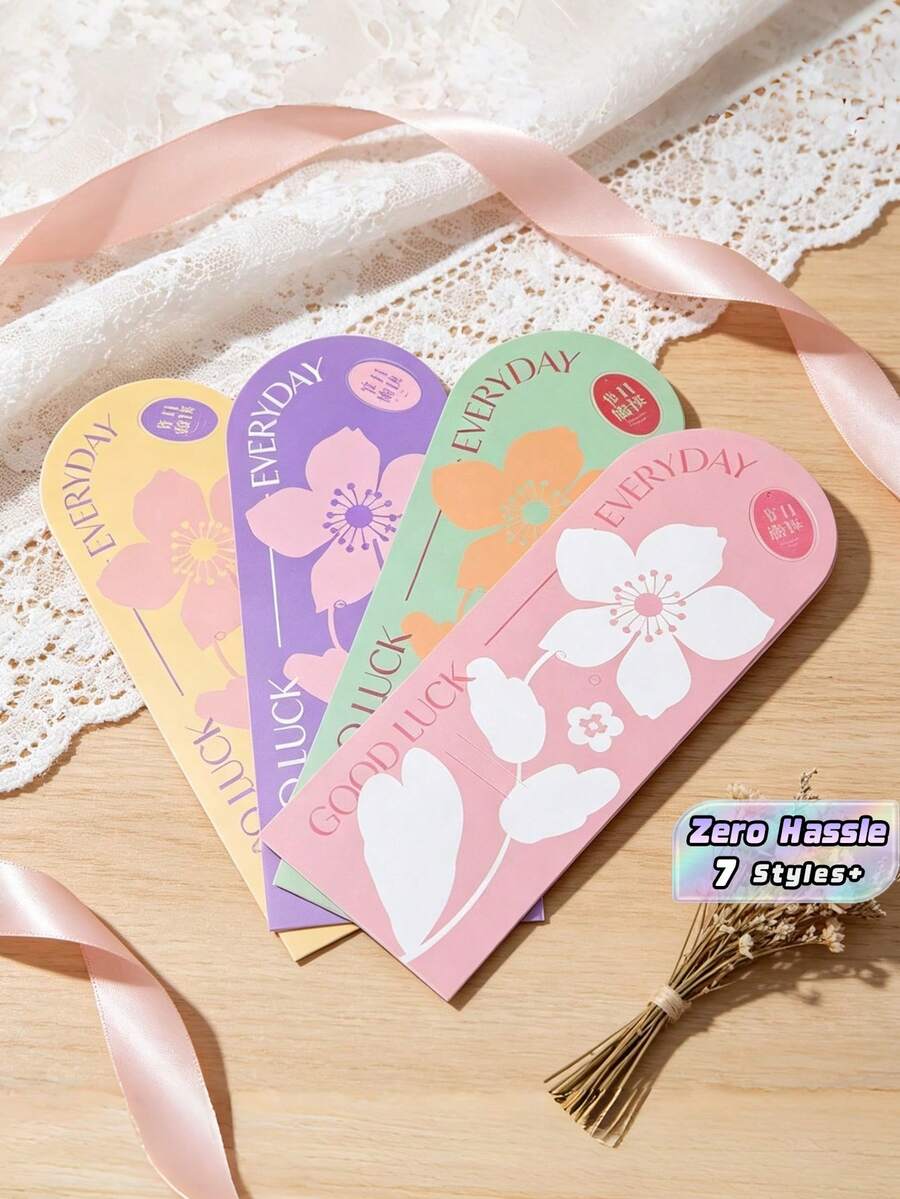 50 PCS Fresh Flower Cards - Valentine's Day Single Flower Box - Handheld Flower Cards, DIY Floral Arrangement Box - Wholesale Flower Handheld Cards For Florists - Women's Single Party - Flower Decoration Cards - Wedding Gift Giving Party, Women' - multicolor - View 1