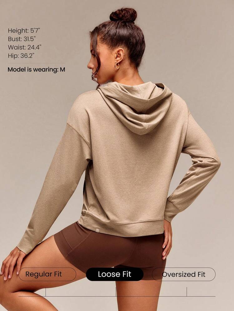 Cloudknit UltraSoft Double-Dye Loose Fit Pullover Hoodie With Pocket Daily Casual Wear