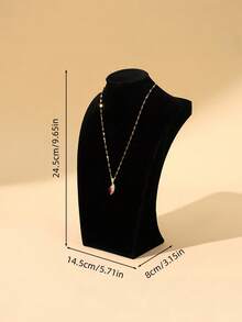 1-Piece Velvet Jewelry Display Mannequin, Necklace Stand, Jewelry Neck Model Hanger, Countertop Or Showcase Jewelry Necklace Display Prop, Organizing Rack - Multicolor - View 10