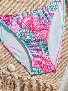 Vaclyn Women's Bikini Set, Casual Spring/Summer Vacation Beach Party, 2-Piece, Shell Pattern - Multicolor - View 5