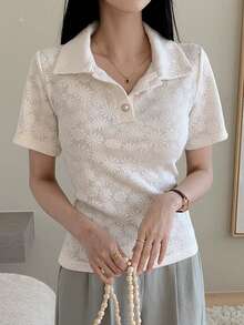 DAZY Women's Loose Casual T-Shirt, New Spring Style Suitable For Dates - White - View 7