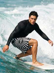 Ironwick Camiseta deportiva de manga larga con cuello alto y estampado gráfico, para hombre, color negro, para primavera/otoño - Multicolor - Ver 7