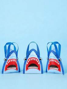 1/3/6 PCS For Business Shopping Retail Birthday Party Decoration Gift Wrapping Summer Fresh Storage Shopping Shark Shape Ocean Theme Non Woven Tote Bag Party Favor With Handle Gift Bag For Present Packaging - A - View 4