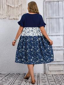 EMERY ROSE Plus Size Women Summer Casual Vacation Style Floral Print Loose Dress Beach Outfit For Women Casual Dresses For Women Summer Outfits - Multicolor - View 4