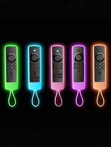 2/3/5 Packs Remote Controls Cover For Alexa Voice Remote L5B83H L5B83G P4C6EN H69A73 E4GE9R (NOT For Insignia / / Pioneer / Fire TV Remote) Sleeve Glow In The Dark With Lanyard. - Blue + green + pink + purple + orange) - View 8