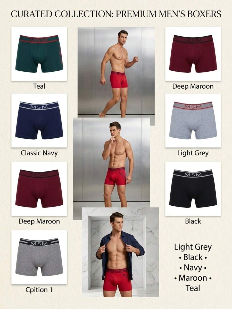 12s Boxer Knight Wholesale Soft Fabric And Adjustable Economical Lightweight Basic Colors - Multicolor B - View 1