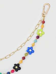 ROMWE Kawaii 1 Piece Spring Summer Dopamine Style Colorful Beaded Bag Keychain Pendant, Woven Rope Bag Charm, DIY Hanging Ornament - Color 7 - View 5