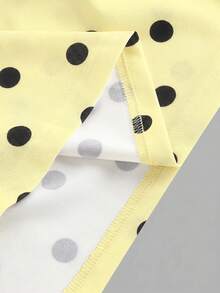 SHEIN MOD 女款波點掛脖短洋裝 - 鵝黃色 - 查看 4