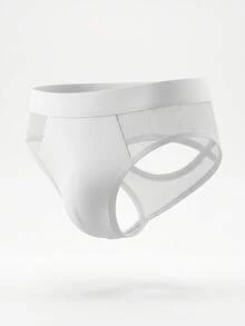 DrisQ DrisQ Charming Seductive White Hollow Mesh Feature Back Air Waist Thong Men's Sexy Underwear (1pc) - White - View 3