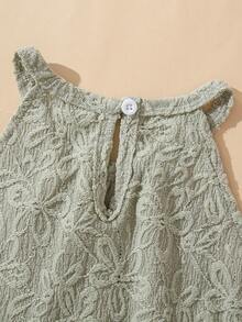 SHEIN Gaun Liburan Kasual Leher Halter Warna Polos untuk Anak Perempuan - MultiWarna - View 6