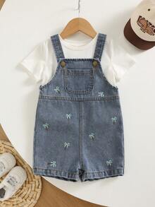 Baby Boys Clothing Overalls Romper With Pockets Comfortable Versatile Suitable For Spring And Summer - Blue - View 7