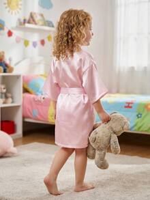 Cozy Pixies 1 Pink Girl Bathrobe Spring And Summer Breathable Nightgown - Multicolor - View 3