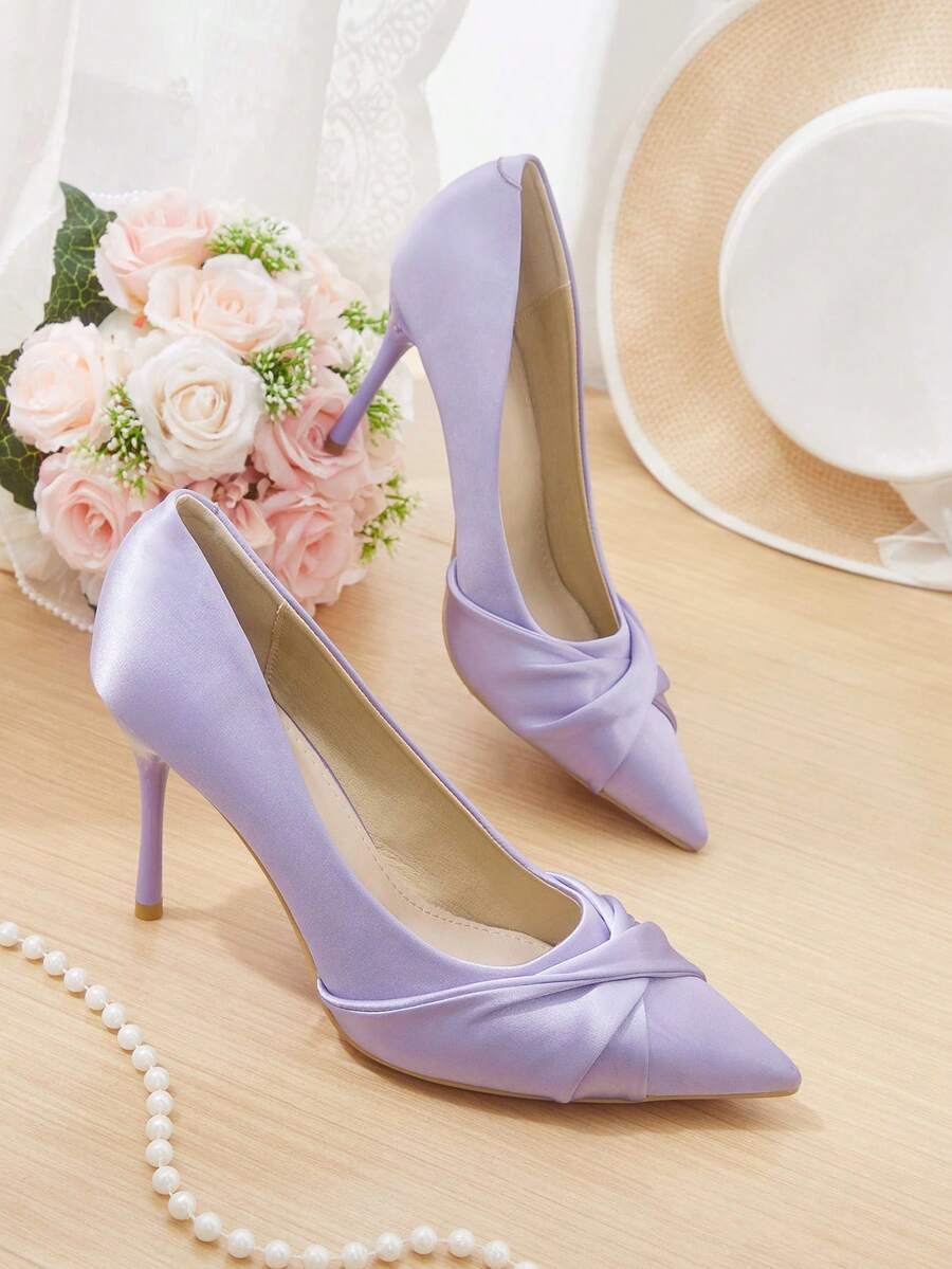 CUCCOO HITCHD Women's Fashion Elegant Pointed High Heels, Suitable For Banquets, Commuting, Dating, Christmas Parties And Other Occasions, Showing Elegance. Wedding - Purple - View 1